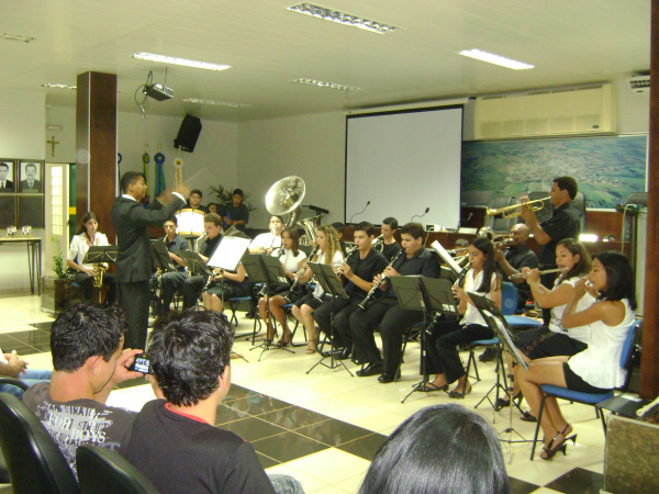 Momento da apresentação do 1º Recital  da Banda “Villa Lobos” 
Foto: Divulgação
 - 
