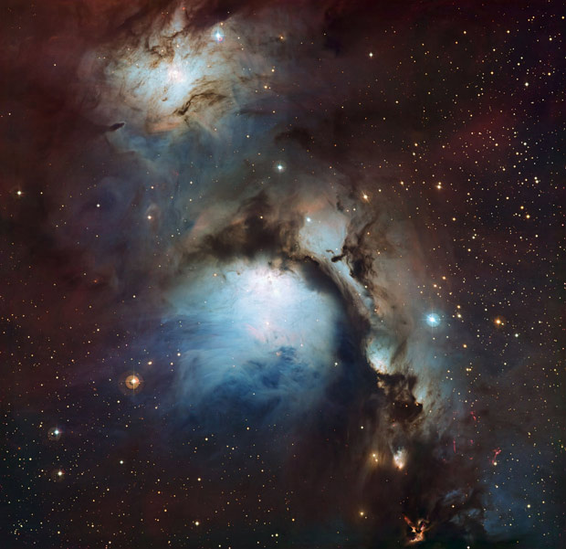 A nebulosa Messier 78, a 1.350 anos-luz de distância da Terra, foi fotografada pelo telescópio MPG/ESO no Observatório La Silla, no Chile. O local faz parte do Observatório Europeu do Sul - Crédito: Foto: Igor Chekalin / ESO