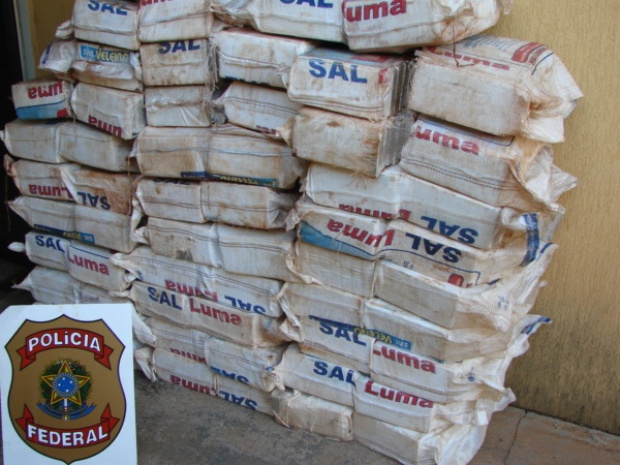 Os quase 800 kg de maconha apreendidos pela PF - Crédito: Foto: Divulgação