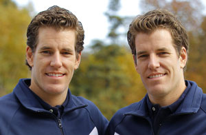 Os irmãos Winklevoss, em foto de outubro de 2010,
devem aceitar indenização de US$ 65 milhões
 - Crédito: Foto: Adam Hunger/Reuters