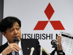 Osamo Masuko, presidente da Mitsubishi,
comenta balanço - Crédito: Foto: Toshifumi Kitamura/AFP