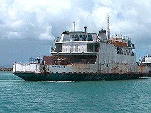 Ferry Pinheiro saiu da travessia para manutenção
 - Crédito: Foto: Reprodução/TV Bahia