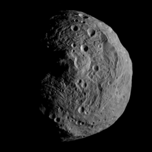 Imagem do asteroide Vesta, feita em 18 de julho - Crédito: Foto: Nasa/JPL-Caltech/UCLA/MPS/DLR/IDA