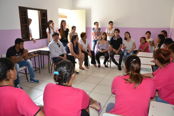 Estudantes da Unigran durante visita na Unidade Educacional de Internação - Crédito: Foto: Mayara Freire