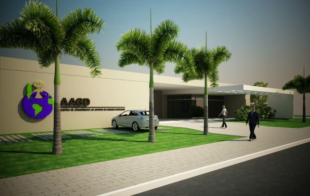 Projeto  da nova sede de AAGD foi desenvolvido pelo arquiteto Lucas Stein, de Dourados. - Crédito: Foto: Ilustração