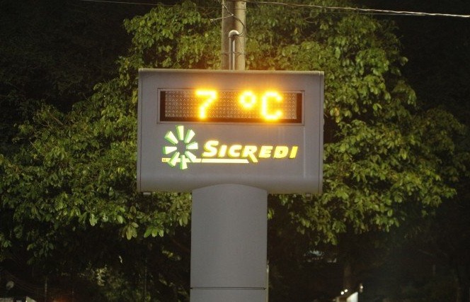 Termômetros marcaram na casa dos 7 graus nesta madrugada - Crédito: Arquivo