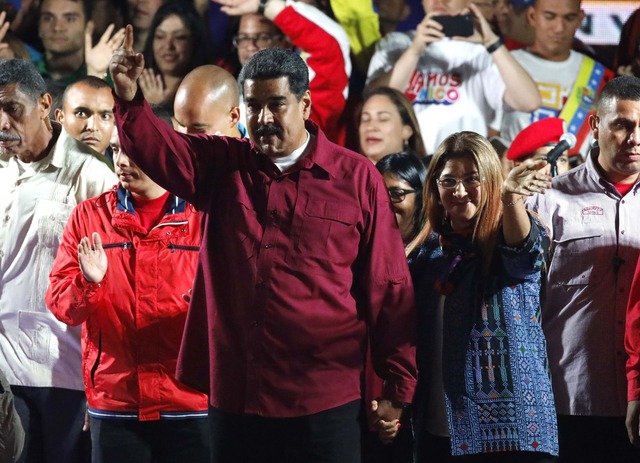 Nicolás Maduro, logo após o anúncio de vitória nas eleições deste domingo - Crédito: Foto: REUTERS/Carlos Garcia Rawlins