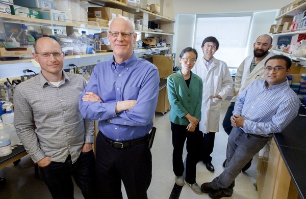 O cientista Raymond Bergan e equipe em laboratório no Instituto OHSU Knight Cancer, no estado de Óregon - Crédito: Foto: Kristyna Wentz-Graff/OHSU