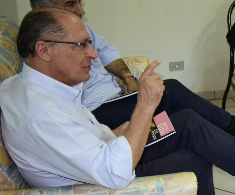 Geraldo Alckmin em visita ao jornal O Progresso - Crédito: Luiz Radai