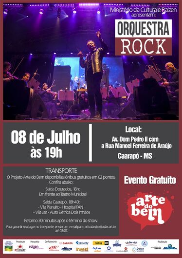 Caarapó recebe o projeto Arte do Bem com a Orquestra Rock - 