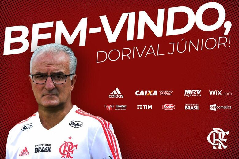 Postagem do Flamengo em rede social, no meio desta tarde - Crédito: Divulgaçao