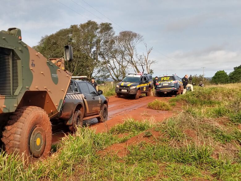 Forças de segurança se unem para operação na fronteira sul do Estado - Crédito: Divulgação/PRF