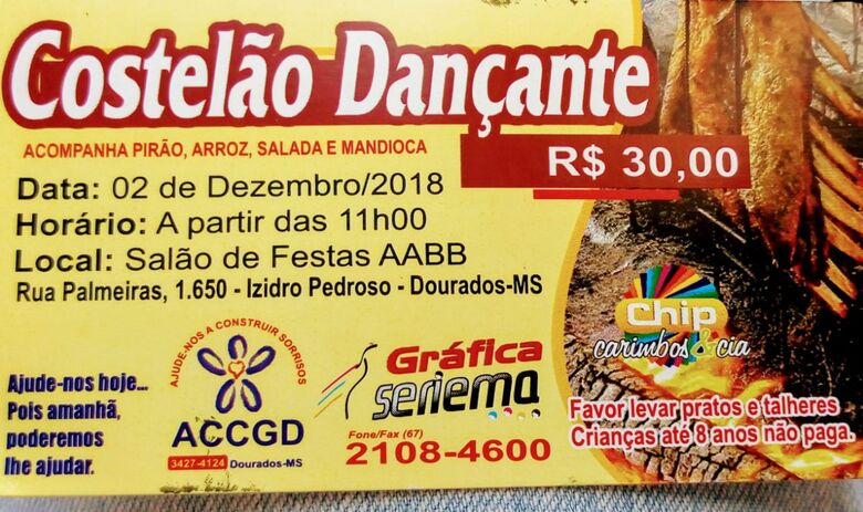 ACCGD promove Costelão Dançante no domingo na AABB - Crédito: Divulgação