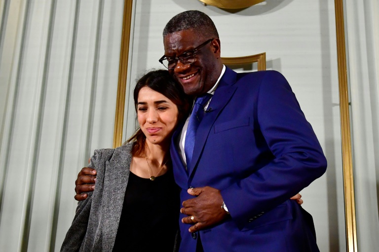 Ganhadores do Nobel da Paz pedem justiça contra abusos sexuais - Crédito: AFP
