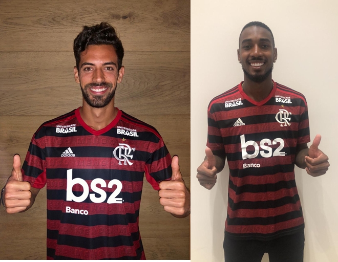 Pablo Marí Villar e Gerson são as novidades do Flamengo - Crédito: Divulgação/Flamengo