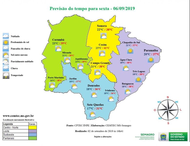 Calor e baixa umidade marcam início do fim de semana em Mato Grosso do Sul - Crédito: Divulgação
