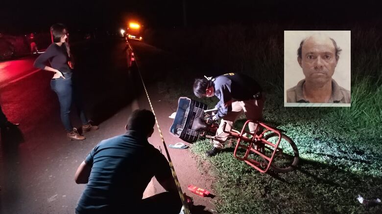 Ciclista morre atropelado na BR 163 em Dourados - Crédito: Sidnei Bronka