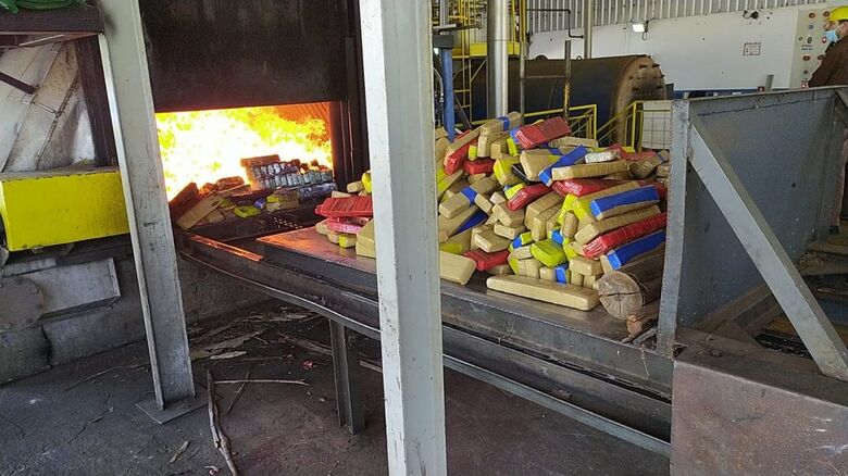 Polícia Civil incinera 822 kg de drogas em Nova Andradina - 